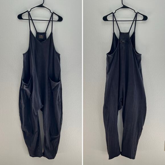 Free People Movement Hot Shot Onesie Washed Black Size Small - Picture 4 of 13